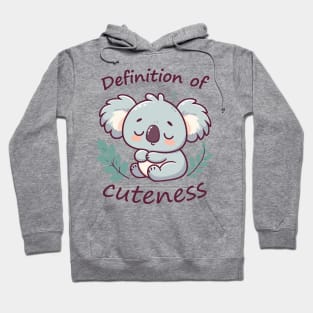 Definition of Cuteness Cute Australian Koala Bear Hoodie